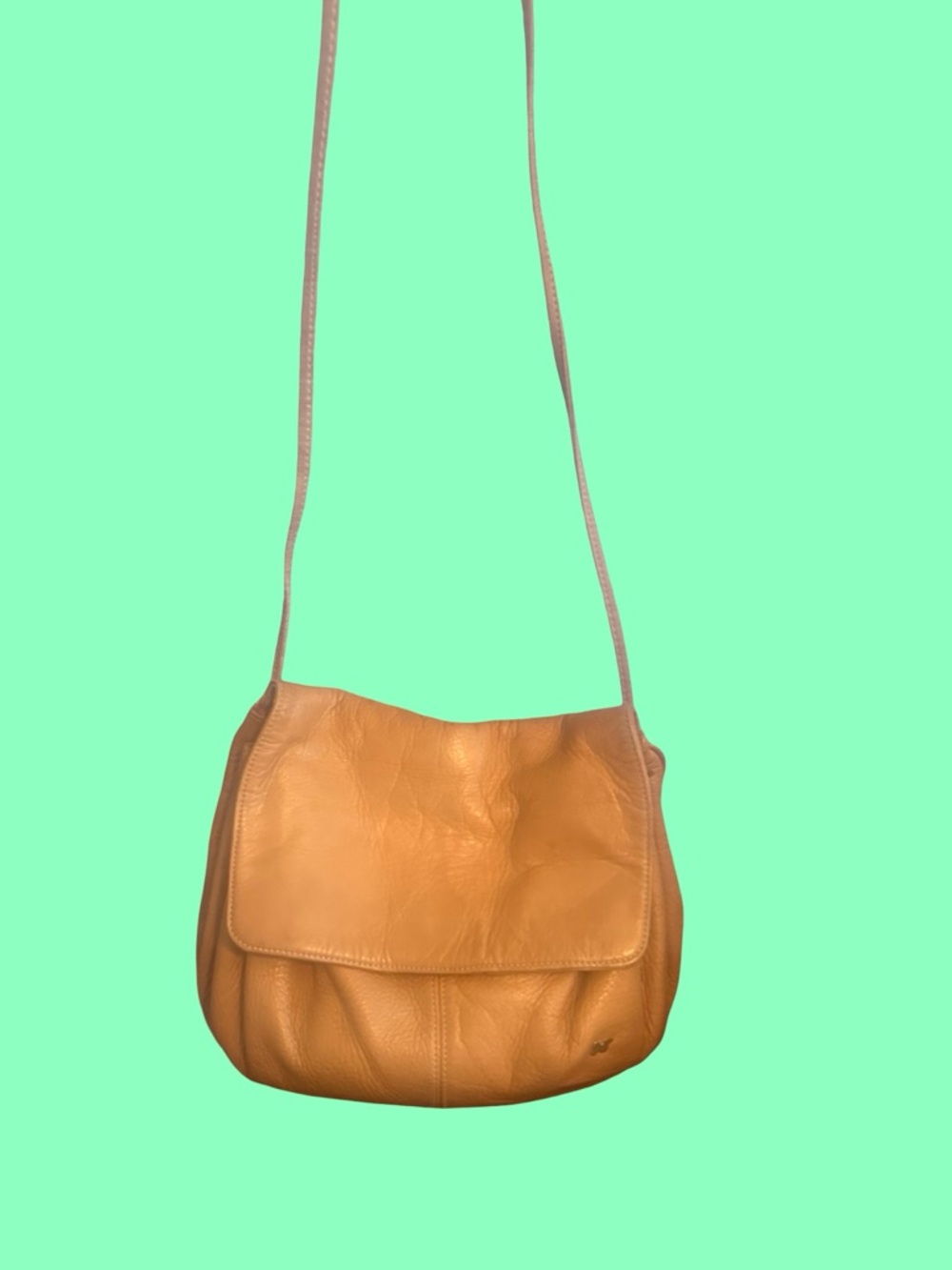 Nina Ricci Tan Leather Crossbody Bag